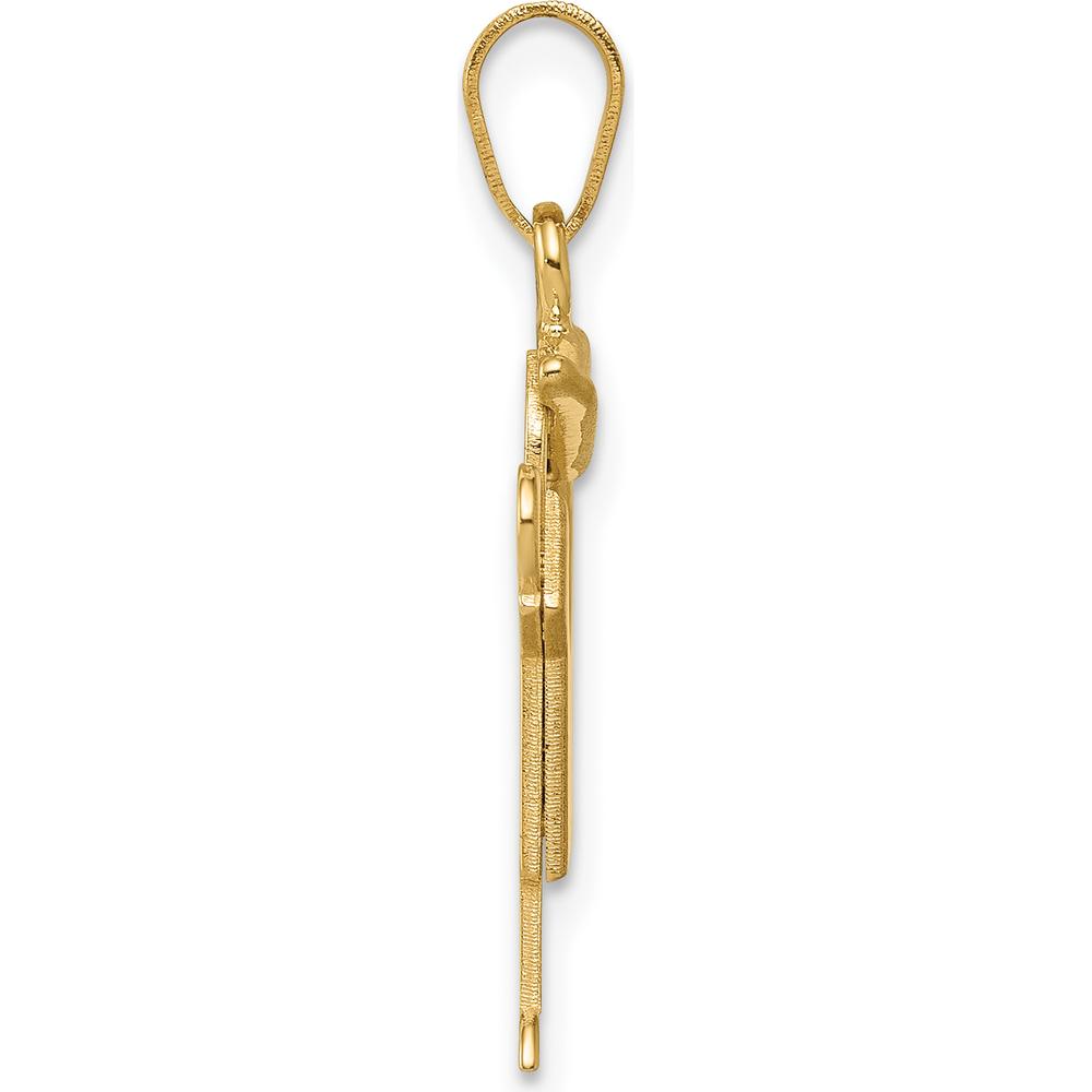 14K Yellow Gold Solid Boy with Hat Engravable Love Charm - 25mm Height, 15mm Width by Oro Pregiato