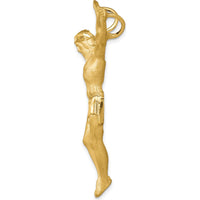 14K Yellow Gold Solid Corpus Chain Slide with Polished & Diamond-Cut Texture by Oro Pregiato