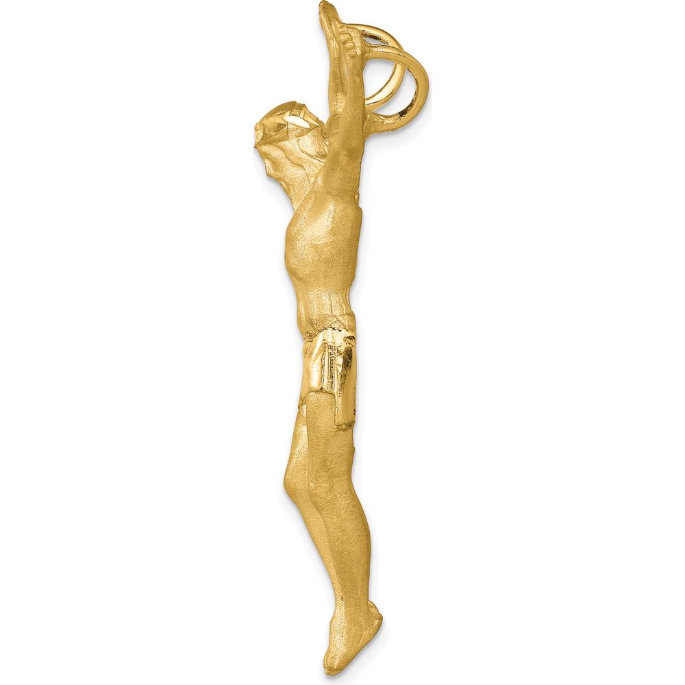 14K Yellow Gold Solid Corpus Chain Slide with Polished & Diamond-Cut Texture by Oro Pregiato