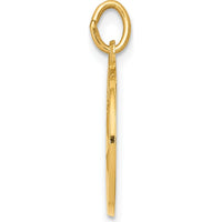 14K Yellow Gold Solid First Holy Communion Medal Round Pendant - 20mm Length by Oro Pregiato