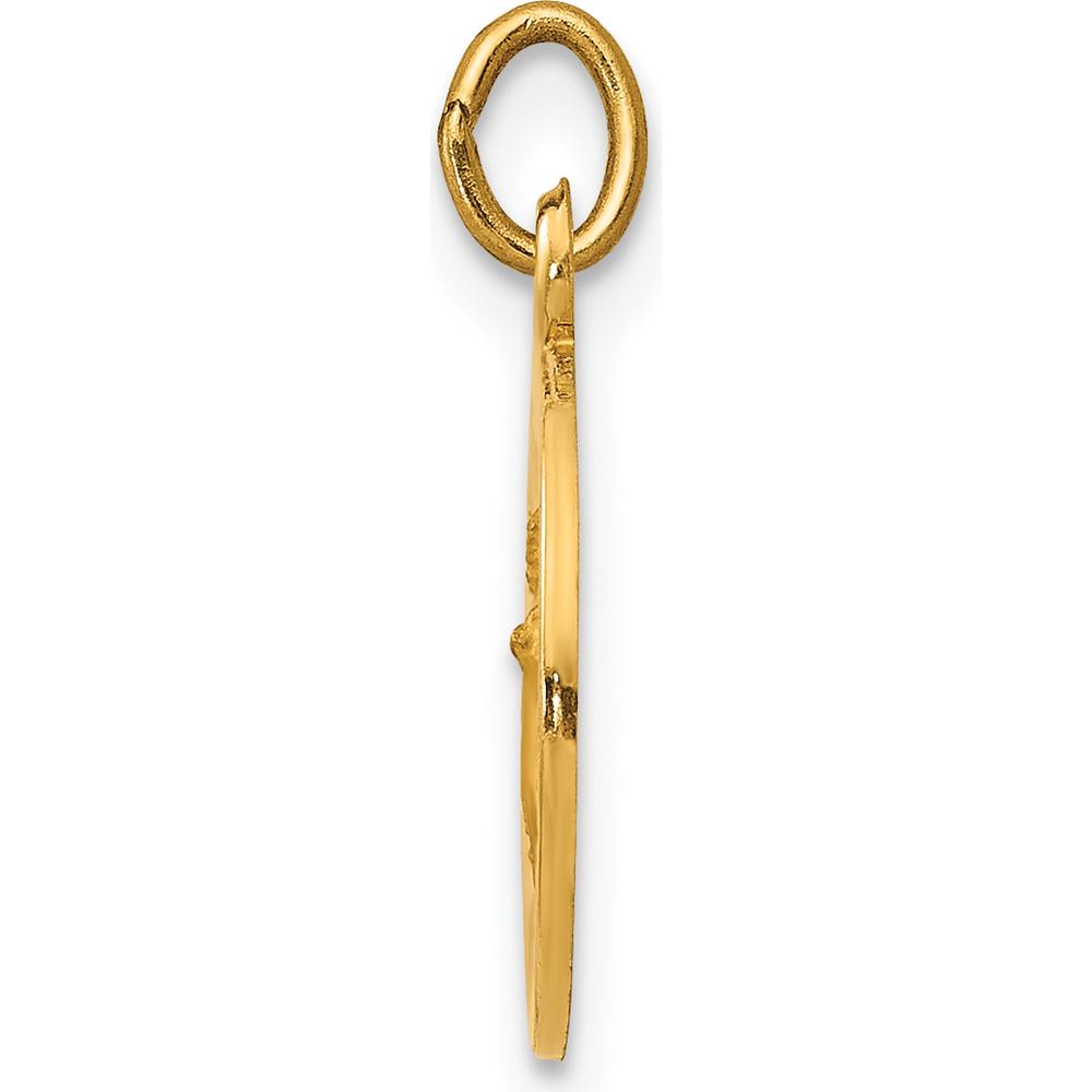 14K Yellow Gold Solid Infant of Prague Medal Round Charm - Satin & Polished Finish by Oro Pregiato