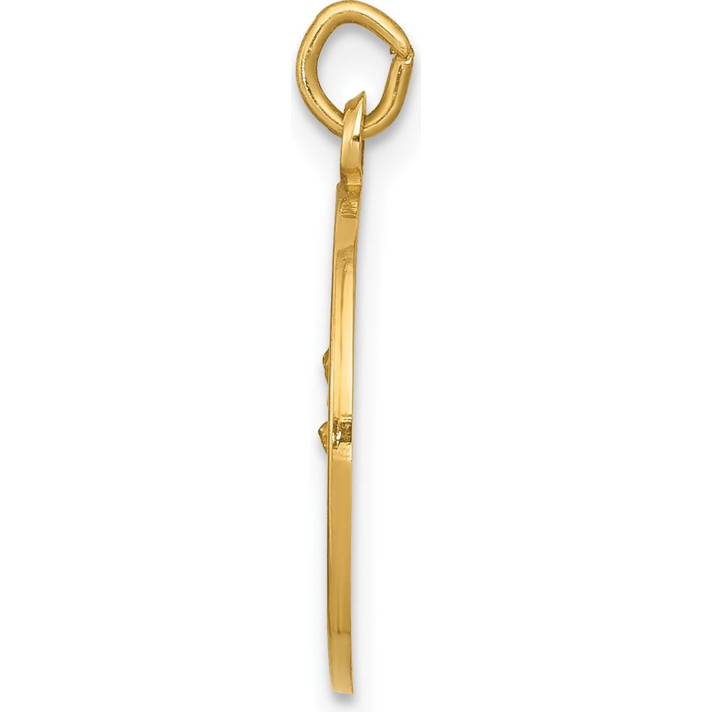 14K Yellow Gold Solid Our Lady of Perpetual Help Medal Pendant - 20mm Length by Oro Pregiato