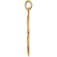 14K Yellow Gold Solid Oval St. Joseph Medal Pendant with Polished and Satin Finish by Oro Pregiato