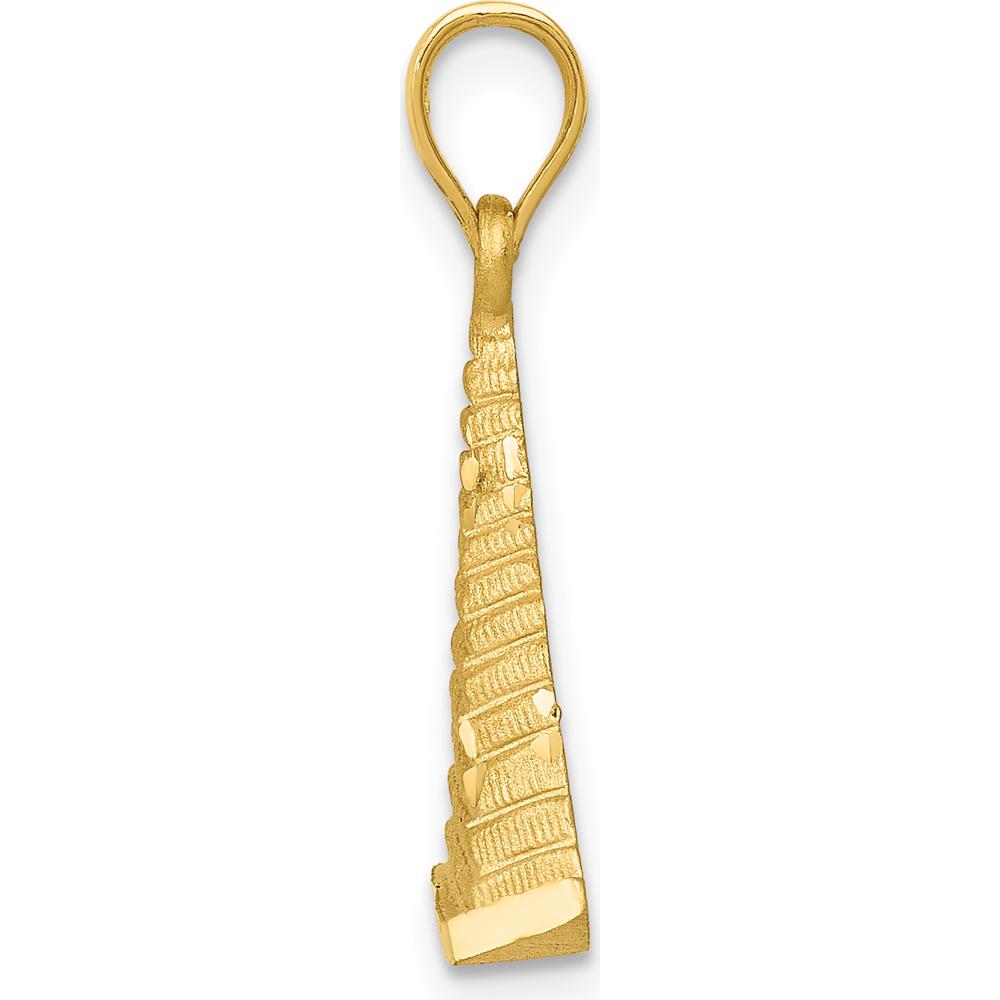 14K Yellow Gold Solid Pyramid Charm - 22.5mm Length by Oro Pregiato