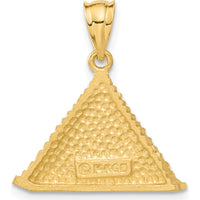 14K Yellow Gold Solid Pyramid Charm - 22.5mm Length by Oro Pregiato