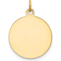 14K Yellow Gold Solid Saint Elizabeth Seton Medal Charm - Polished & Satin Finish by Oro Pregiato