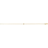 14K Yellow Gold Solitaire Diamond Bracelet - 7" with .02 Carat Bezel-Set Diamond by Orozza Fine Jewelry