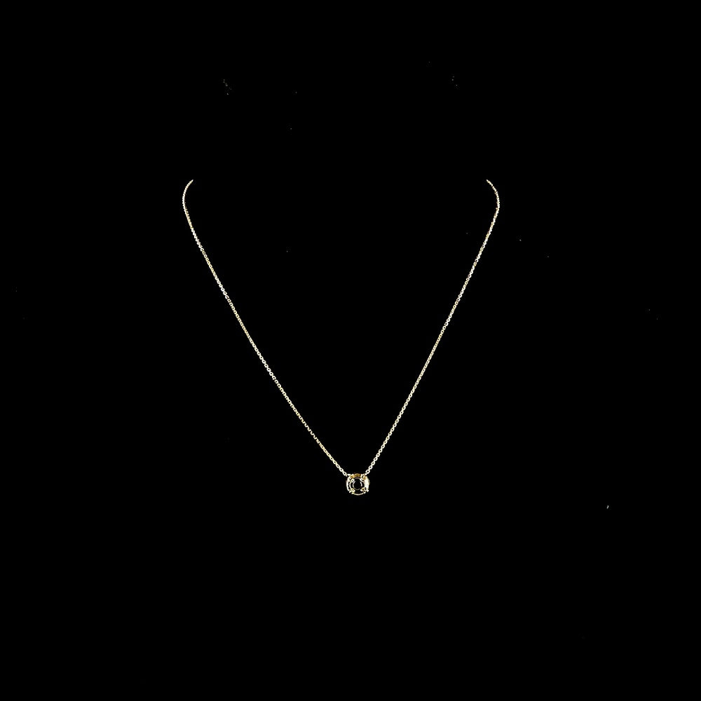 14K Yellow Gold Solitaire Pendant with 1.51 Carat Round Cut Lab-Grown Diamond, D VVS1 Clarity, GIA Certified - Covaloro Fine Jewelry