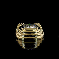 14K Yellow Gold Solitaire Pendant with 3.58 Carat Square Cushion Brilliant Cut Lab Diamond - E-F Color VVS2 Clarity - Covaloro Fine Jewelry