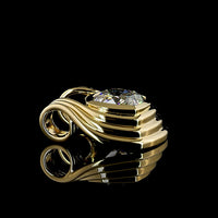 14K Yellow Gold Solitaire Pendant with 3.58 Carat Square Cushion Brilliant Cut Lab Diamond - E-F Color VVS2 Clarity - Covaloro Fine Jewelry