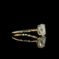 14K Yellow Gold Solitaire Ring with 1.61 Carat Cushion Brilliant Cut Lab Diamond - E-F Color VVS2 Clarity IGI Certified - Covaloro Fine Jewelry