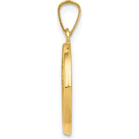 14K Yellow Gold Spanish Mi Primera Comunion Medal Pendant with Polished and Satin Finish - 22.9mm Length by Oro Pregiato