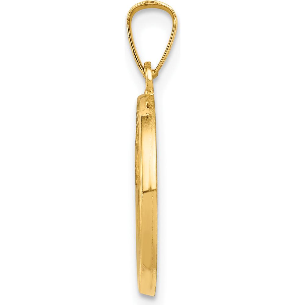 14K Yellow Gold Spanish Mi Primera Comunion Medal Pendant with Polished and Satin Finish - 22.9mm Length by Oro Pregiato