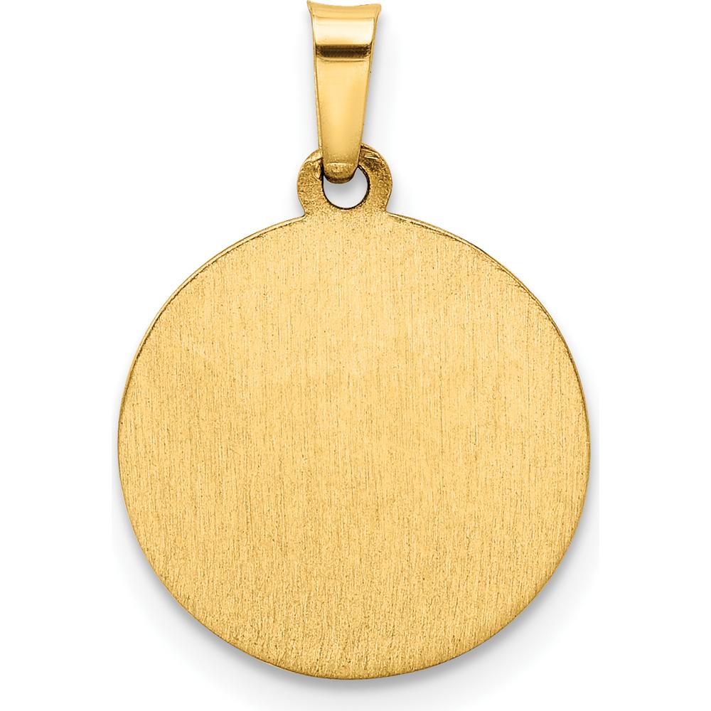 14K Yellow Gold Spanish Mi Primera Comunion Medal Pendant with Polished and Satin Finish - 22.9mm Length by Oro Pregiato