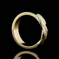 14K Yellow Gold Special Eternity Band with Flush Set Princess Cut Lab Diamonds - 0.13 Carat Total Diamond Weight - Covaloro Fine Jewelry