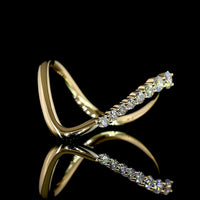 14K Yellow Gold Special Eternity Band with Prong Set Round Lab Diamonds - 0.27 Carat Total Weight - Covaloro Fine Jewelry