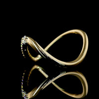 14K Yellow Gold Special Eternity Band with Prong Set Round Lab Diamonds - 0.27 Carat Total Weight - Covaloro Fine Jewelry