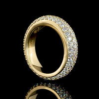 14K Yellow Gold Special Eternity Band with Prong-Set Round Lab Diamonds - 3.48 Carats Total Diamond Weight - Covaloro Fine Jewelry