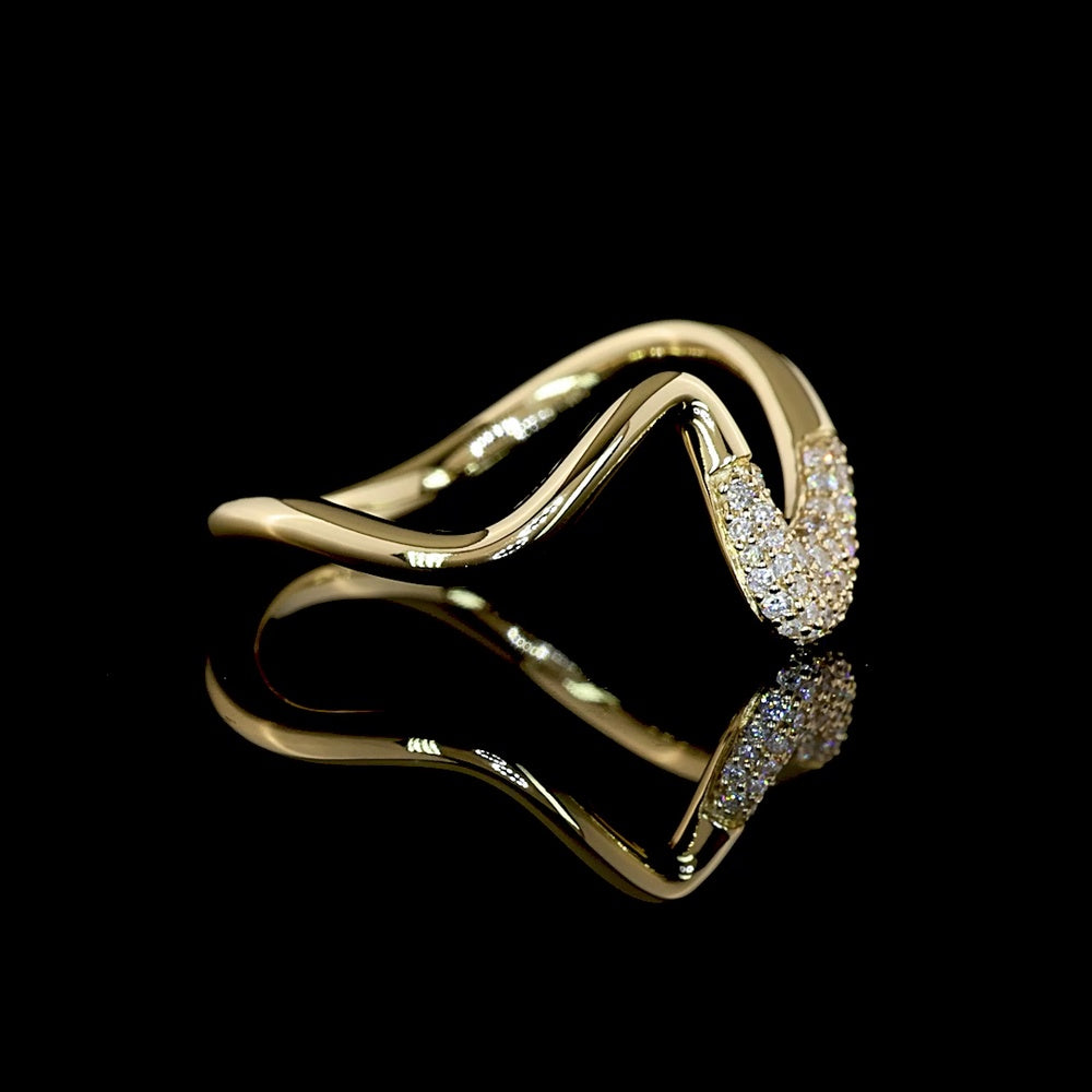 14K Yellow Gold Special Ring with 1.81 Carat F VVS2 Marquise Lab Diamond and 0.40 Carat Brilliant Round Accent Lab Diamonds - 2.21 Carat Total Diamond Weight - Covaloro Fine Jewelry