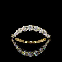 14K Yellow Gold Special Ring with Prong Set Round Lab Diamonds - 0.75 Carat Total Weight with E-F VS1 Stones - Covaloro Fine Jewelry