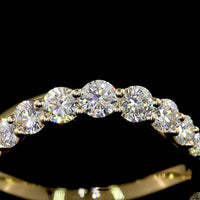 14K Yellow Gold Special Ring with Prong Set Round Lab Diamonds - 0.75 Carat Total Weight with E-F VS1 Stones - Covaloro Fine Jewelry