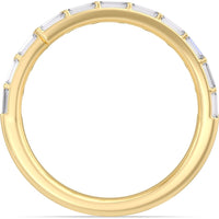 14K Yellow Gold Spiral Wrap Ring with Channel-Set Baguette Diamonds - 1.11 Carat Total Diamond Weight by Auriventus