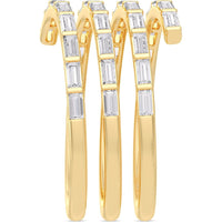 14K Yellow Gold Spiral Wrap Ring with Channel-Set Baguette Diamonds - 1.11 Carat Total Diamond Weight by Auriventus
