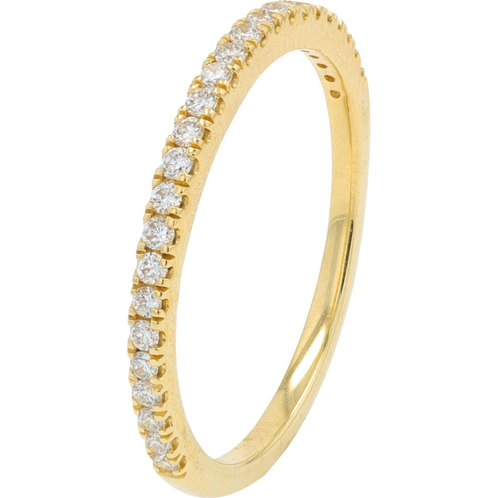 14K Yellow Gold Split-Shank Bridal Set with 5.00 Carat Round Lab Grown Diamond and Pavé Accents - 5.61 Carat Total Diamond Weight