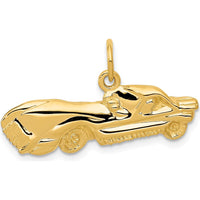14K Yellow Gold Sports Car Charm - Polished Finish by Oro Pregiato
