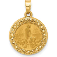 14K Yellow Gold St. Anthony Pendant with Satin and Polished Finish by Oro Pregiato
