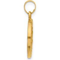 14K Yellow Gold St. Anthony Pendant with Satin and Polished Finish by Oro Pregiato