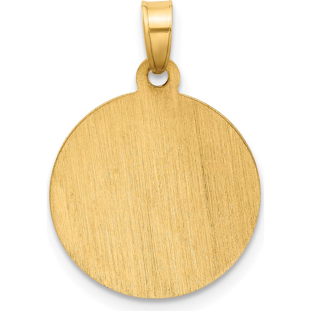14K Yellow Gold St. Anthony Pendant with Satin and Polished Finish by Oro Pregiato
