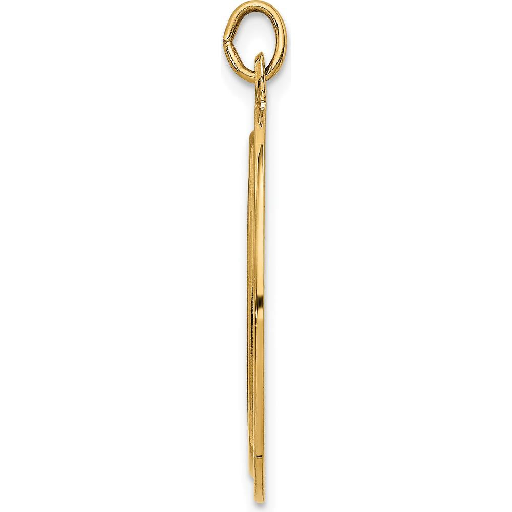 14K Yellow Gold St. Christopher Medal Pendant with Polished and Satin Finish - 30.75mm x 24.4mm by Oro Pregiato