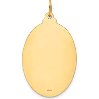 14K Yellow Gold St. Christopher Medal Pendant with Polished and Satin Finish - 36.25mm x 20.2mm by Oro Pregiato