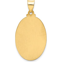 14K Yellow Gold St. Christopher Medal Pendant with Polished and Satin Finish - 36mm Length by Oro Pregiato