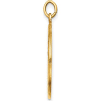 14K Yellow Gold St. Christopher Medal Pendant with Satin and Polished Finish - 29mm Length, 22mm Width by Oro Pregiato