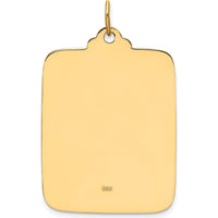 14K Yellow Gold St. Christopher Medal Pendant with Satin and Polished Finish - 39.5mm x 25mm by Oro Pregiato