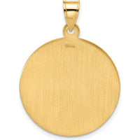 14K Yellow Gold St. Christopher Medal Pendant with Satin Finish by Oro Pregiato