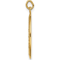 14K Yellow Gold St. Christopher Polished and Satin Medal Charm - 23.5mm Length, 13.75mm Width by Oro Pregiato