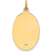 14K Yellow Gold St. Christopher Polished and Satin Medal Charm - 23.5mm Length, 13.75mm Width by Oro Pregiato