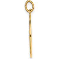 14K Yellow Gold St. Christopher Protection Pendant with Polished and Satin Finish - 24mm Length by Oro Pregiato