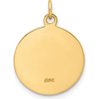 14K Yellow Gold St. Florian Medal Pendant with Polished and Satin Finish by Oro Pregiato