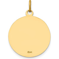 14K Yellow Gold St. John the Baptist Medal Pendant - 25.5mm x 19mm by Oro Pregiato