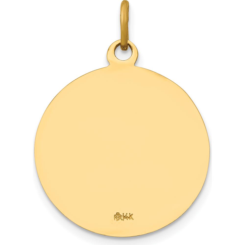14K Yellow Gold St. John the Baptist Medal Pendant - 25.5mm x 19mm by Oro Pregiato