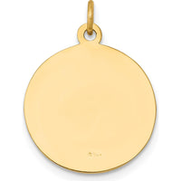 14K Yellow Gold St. John the Baptist Medal Pendant with Polished and Satin Finish - 19.8mm Length by Oro Pregiato