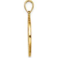 14K Yellow Gold St. Lucia Twin Pitons Charm with Textured Finish - 26.05mm Length by Oro Pregiato