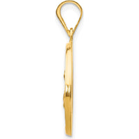 14K Yellow Gold St. Lucy Medal Pendant with Satin and Polished Finish by Oro Pregiato