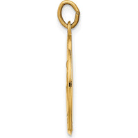 14K Yellow Gold St. Luke Medal Pendant with Satin Finish - Spiritual Charm by Oro Pregiato