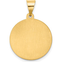 14K Yellow Gold St. Magdalena Medal Pendant with Polished and Satin Finish by Oro Pregiato
