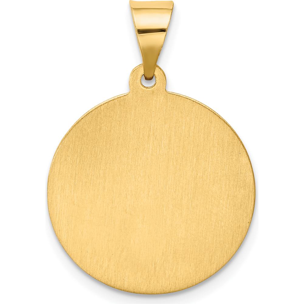 14K Yellow Gold St. Magdalena Medal Pendant with Polished and Satin Finish by Oro Pregiato